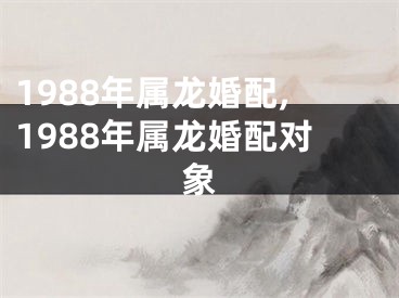 1988年属龙婚配,1988年属龙婚配对象