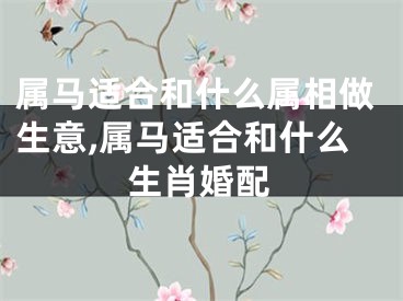 属马适合和什么属相做生意,属马适合和什么生肖婚配