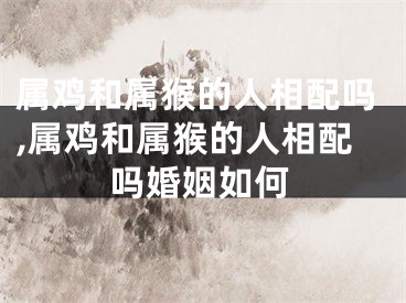 属鸡和属猴的人相配吗,属鸡和属猴的人相配吗婚姻如何