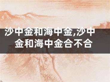 沙中金和海中金,沙中金和海中金合不合