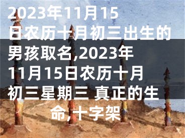 2023年11月15日农历十月初三出生的男孩取名,2023年11月15日农历十月初三星期三 真正的生命,十字架