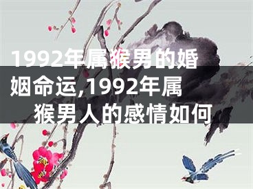 1992年属猴男的婚姻命运,1992年属猴男人的感情如何