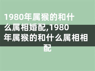 1980年属猴的和什么属相婚配,1980年属猴的和什么属相相配