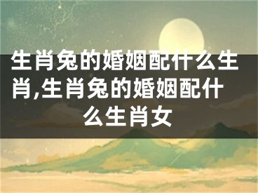 生肖兔的婚姻配什么生肖,生肖兔的婚姻配什么生肖女