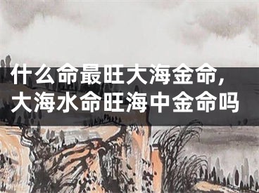 什么命最旺大海金命,大海水命旺海中金命吗