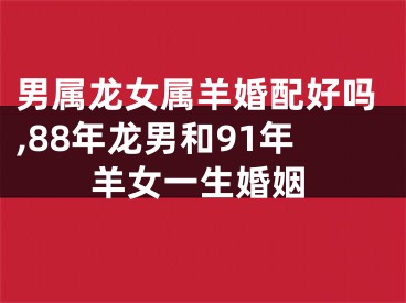 男属龙女属羊婚配好吗,88年龙男和91年羊女一生婚姻