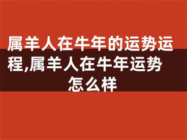 属羊人在牛年的运势运程,属羊人在牛年运势怎么样