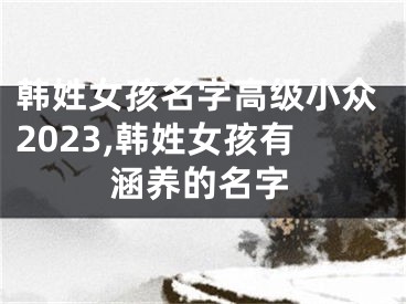 韩姓女孩名字高级小众2023,韩姓女孩有涵养的名字