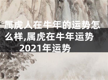 属虎人在牛年的运势怎么样,属虎在牛年运势2021年运势