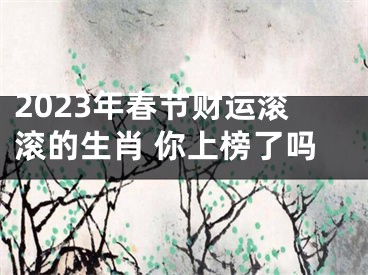 2023年春节财运滚滚的生肖 你上榜了吗