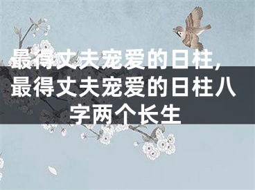 最得丈夫宠爱的日柱,最得丈夫宠爱的日柱八字两个长生
