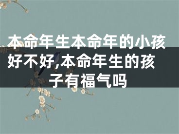 本命年生本命年的小孩好不好,本命年生的孩子有福气吗