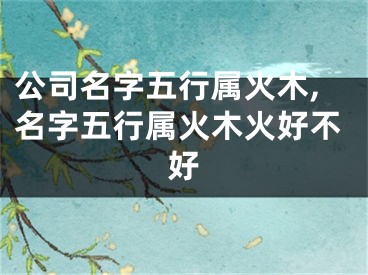 公司名字五行属火木,名字五行属火木火好不好
