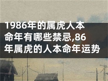 1986年的属虎人本命年有哪些禁忌,86年属虎的人本命年运势