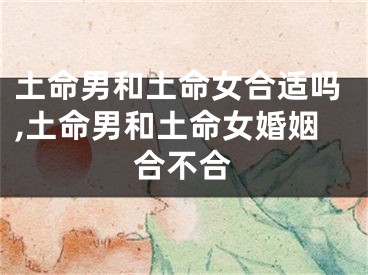 土命男和土命女合适吗,土命男和土命女婚姻合不合