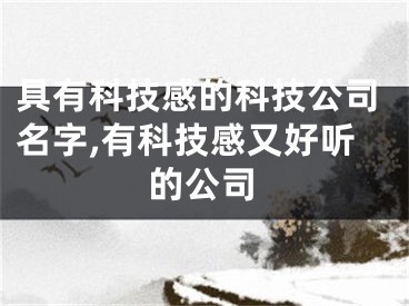 具有科技感的科技公司名字,有科技感又好听的公司