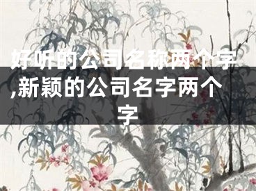 好听的公司名称两个字,新颖的公司名字两个字