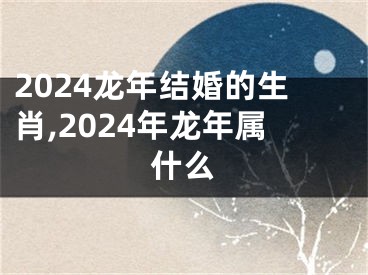 2024龙年结婚的生肖,2024年龙年属什么
