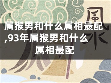 属猴男和什么属相最配,93年属猴男和什么属相最配