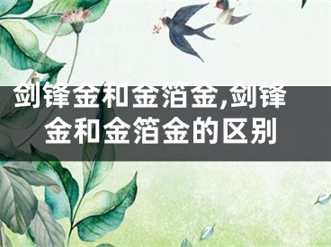 剑锋金和金箔金,剑锋金和金箔金的区别