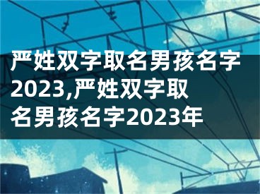 严姓双字取名男孩名字2023,严姓双字取名男孩名字2023年
