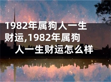 1982年属狗人一生财运,1982年属狗人一生财运怎么样