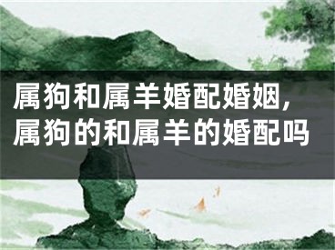 属狗和属羊婚配婚姻,属狗的和属羊的婚配吗