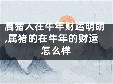 属猪人在牛年财运明朗,属猪的在牛年的财运怎么样