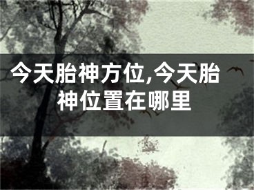 今天胎神方位,今天胎神位置在哪里