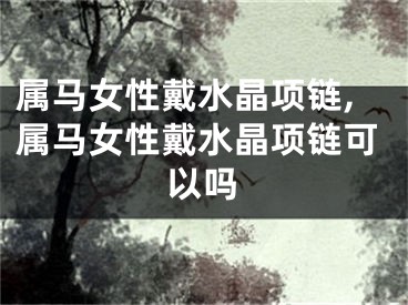 属马女性戴水晶项链,属马女性戴水晶项链可以吗