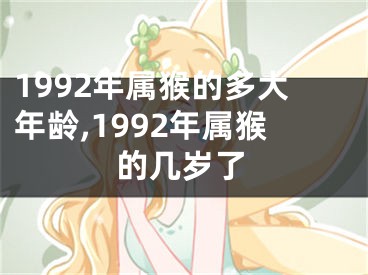 1992年属猴的多大年龄,1992年属猴的几岁了