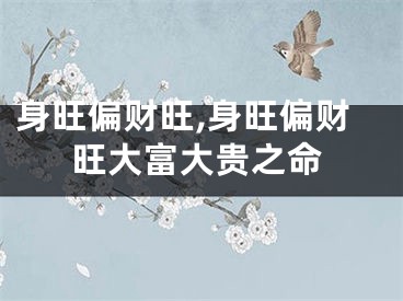 身旺偏财旺,身旺偏财旺大富大贵之命