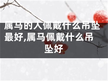 属马的人佩戴什么吊坠最好,属马佩戴什么吊坠好