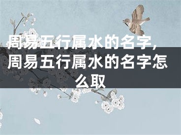 周易五行属水的名字,周易五行属水的名字怎么取