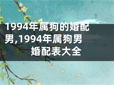 1994年属狗的婚配男,1994年属狗男婚配表大全