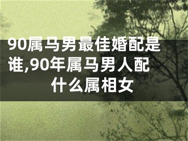 90属马男最佳婚配是谁,90年属马男人配什么属相女