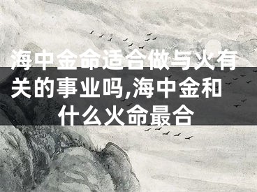 海中金命适合做与火有关的事业吗,海中金和什么火命最合