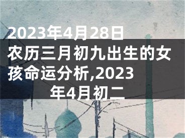 2023年4月28日农历三月初九出生的女孩命运分析,2023年4月初二