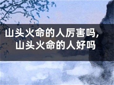 山头火命的人厉害吗,山头火命的人好吗