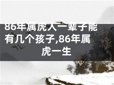 86年属虎人一辈子能有几个孩子,86年属虎一生