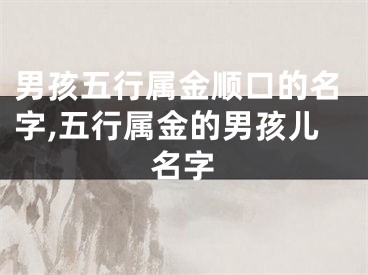 男孩五行属金顺口的名字,五行属金的男孩儿名字