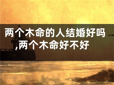 两个木命的人结婚好吗,两个木命好不好
