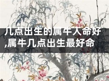几点出生的属牛人命好,属牛几点出生最好命