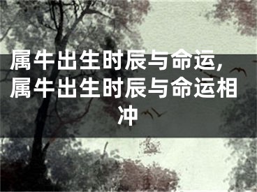 属牛出生时辰与命运,属牛出生时辰与命运相冲