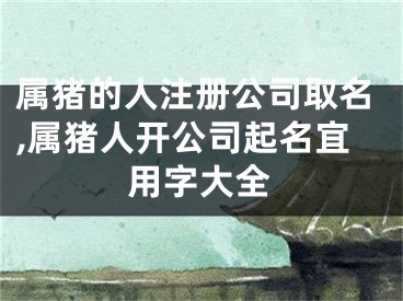 属猪的人注册公司取名,属猪人开公司起名宜用字大全