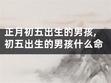 正月初五出生的男孩,初五出生的男孩什么命