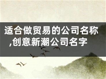 适合做贸易的公司名称,创意新潮公司名字