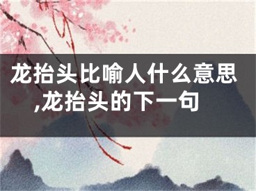 龙抬头比喻人什么意思,龙抬头的下一句