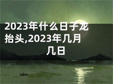2023年什么日子龙抬头,2023年几月几日