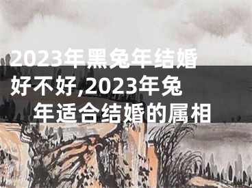 2023年黑兔年结婚好不好,2023年兔年适合结婚的属相